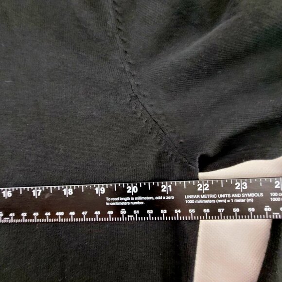 Men's XL 1/4 zip Pullover Cardigan Sweater Black Selected Homme 100% Cotton - Picture 6 of 16